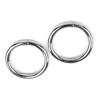 20 x 12 mm O Rings Buckles for Webbing Strap, Metal, Silver