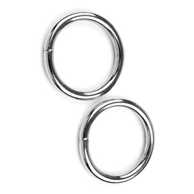 20 x 12 mm O Rings Buckles for Webbing Strap, Metal, Silver