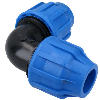 20 x 20mm MDPE Elbow 90 Degree Compression Coupling Fitting Connector 10PK