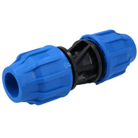 20 x 20mm MDPE Straight Pipe Compression Fitting Coupling Connector