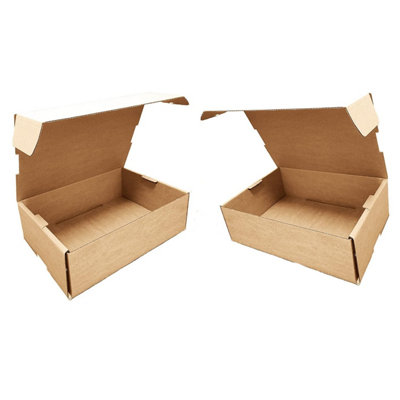 20 x Brown Die Cut Boxes 12 x 10 x 4" (300x250x100mm) Folding Postal Shipping Cartons