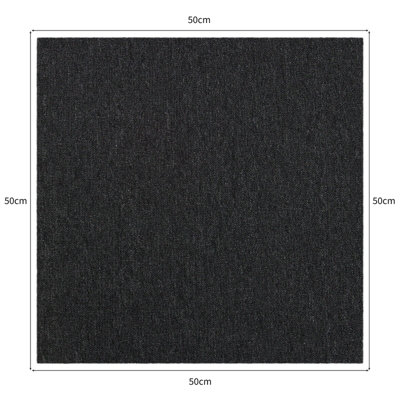 20 x Carpet Tiles 5m2  Charcoal Black - 5