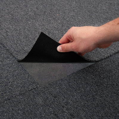 20 x Carpet Tiles 5m2 Charcoal Black - 6