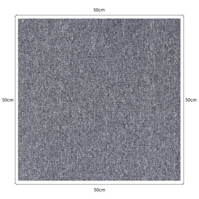 20 x Carpet Tiles 5m2  Platinum Grey - 5