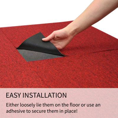 20 x Carpet Tiles 5m2  Scarlet Red - 3
