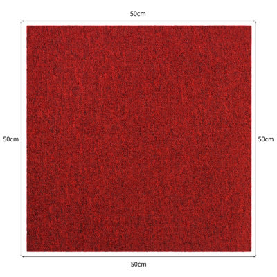 20 x Carpet Tiles 5m2  Scarlet Red - 5
