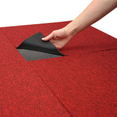 20 x Carpet Tiles 5m2 Scarlet Red - 7