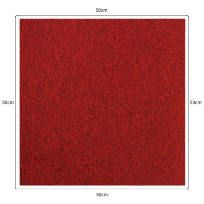 20 x Carpet Tiles 5m2 Scarlet Red - 9