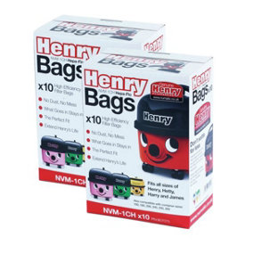 20 x Genuine Numatic NVM-1CH Henry James HEPA-FLO High Efficiency Filter Bags