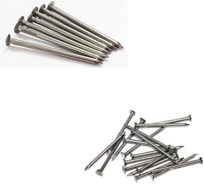 20 x Premium Zinc Plated Hardened Ribbed Concrete Hard Wall Masonry Nails (75mm) Heavy duty for Brick, Concrete & Masonry Walls