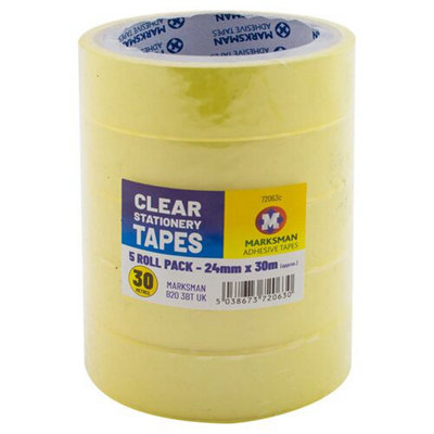 20 X Rolls Clear Packing Tape Stationary 24Mm X 30M