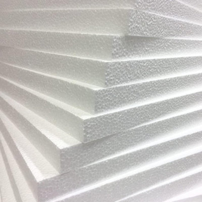 20 X White Rigid Polystyrene Foam Sheets 1000x500x50mm Thick Eps70 Sdn 