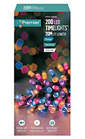 200 Battery Operated LED Timelights Rainbow Multi-action