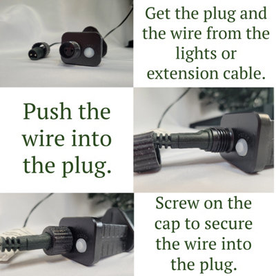 200 Bright White LED's Black Cable Connectable Outdoor Garden Party Christmas Waterproof String Lights (20m) Low Voltage Plug - 6
