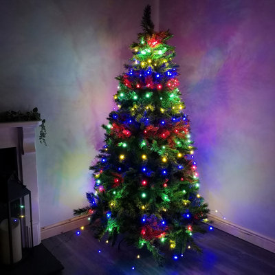 200 LED 10 x 1.9m Premier Multi Function Waterfall Christmas Tree Lights with Timer in Multicoloured Price Comparisons | Compare The Build