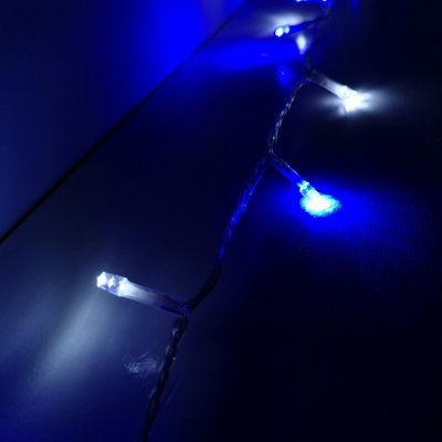 200 LED 16m Premier Christmas Outdoor Function Lights Timer Clear Cable ...