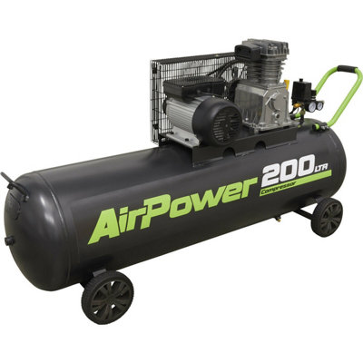200 Litre Mobile Belt Drive Air Compressor with 3hp Motor and Quick ...