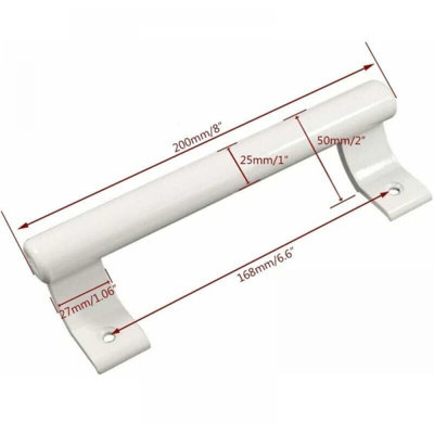 200 mm white aluminum sliding door handle for balcony glass