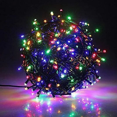 200 Multicoloured LED Christmas String Lights DIY at B&Q