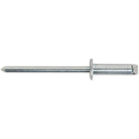 200 PACK 4.8mm x 12mm STEEL Rivets - Standard Flange Compression Pin Grip Head