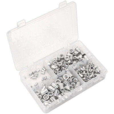 200 PACK Assorted Splined Threaded Insert Rivet Nuts - M4 to M8 Metric ...