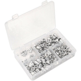 200 PACK Assorted Splined Threaded Insert Rivet Nuts - M4 to M8 Metric Bits