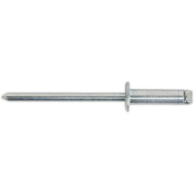 200 Pack of 4.8mm x 16.5mm Steel Rivets - Durable Standard Flange Compression Pins
