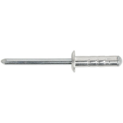 200 Pack of 4mm x 12mm Aluminium Multi Grip Rivets with Standard Flange