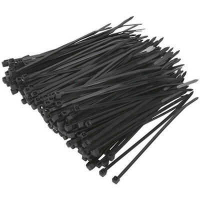 200 Pack Premium Black Cable Ties - Durable Nylon 66 - Heat Resistant & Versatile
