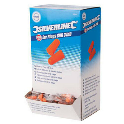 200 Pack SNR 37dB Ear Plugs Pair Dispenser