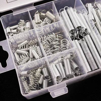 200pc Spring Assortment Set Zinc Plated Steel Compression Carburetor Extension