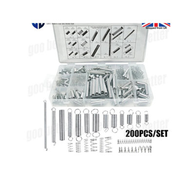 200 pieces Expansion Extension Tension Spring Assorted Set 20 Sizes