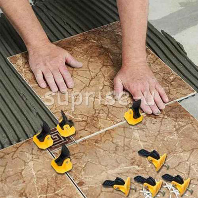 200-Set Tile Leveling System Kit, Reusable Tile Spacers for Wall & Floor