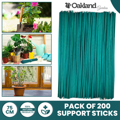 200 x 30 inch Green Stained Split Bamboo Plant Canes