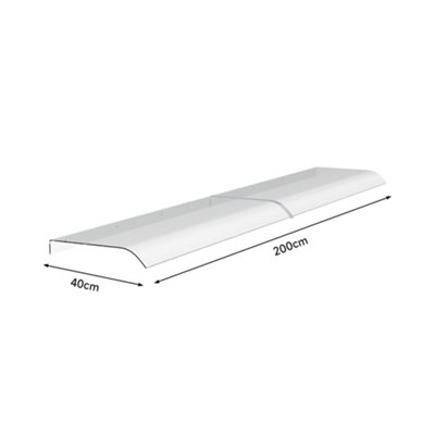 200 x 40 cm Awning for Door Window Exterior Front Door Overhang Awning Window Door Cover for Rain Sunlight Protection - 7