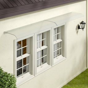 200 x 40 cm Window Awning Door Canopy Modern PET Material Front Door Canopy Window Door Cover for Rain Snow Protection