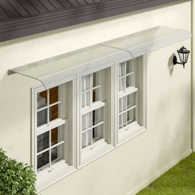 200 x 50 cm Awning for Door Window Exterior Front Door Overhang Awning Window Door Cover for Rain Sunlight Protection