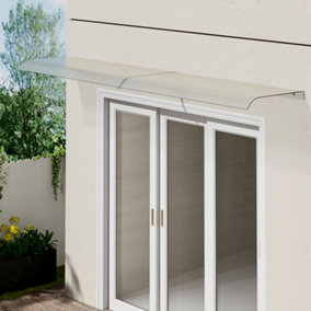 200 x 50 cm Window Awning Door Canopy Modern PET Material Front Door Canopy Window Door Cover for Rain Snow Protection