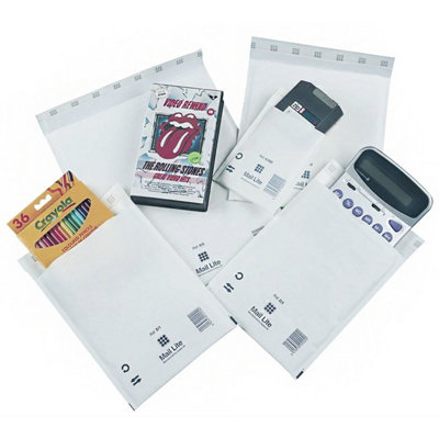 200 x F/3 (220x330mm) White Mail Lite Bubble Lined Padded Peel & Seal ...