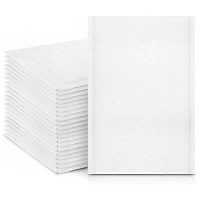200 x Size 2 (115x195mm) White Padded Plain Bubble Lined Peel & Seal ...