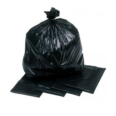 200 x Strong 140 Gauge Black 18x29x33" Rubbish Waste Refuse Sacks