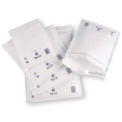 200 x White Mail Lite C/0 (150 x 210mm) Padded Postal Bubble Lined Envelopes