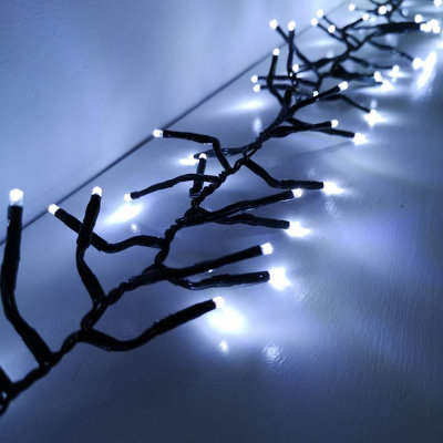 2000 LED 25m Premier Christmas Outdoor Cluster Timer Lights in Cool White