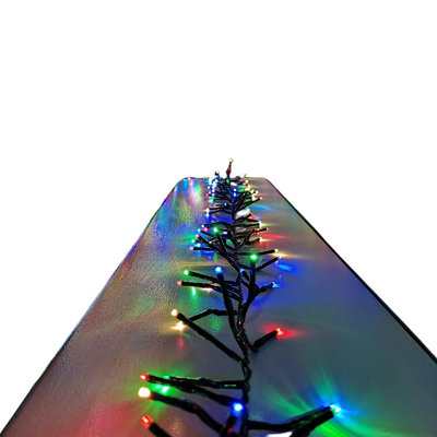 2000 LED 25m Premier Christmas Outdoor Cluster Timer Lights in Multicoloured - 8
