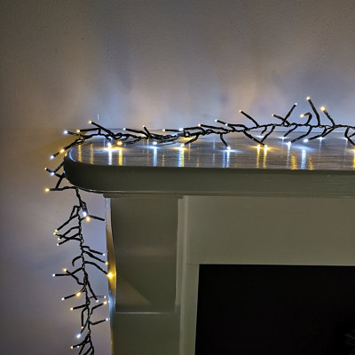 2000 LED (25m) Premier Cluster Christmas Tree Lights - Timer - Cool & Warm White