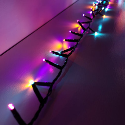 2000 LED 50m Premier TreeBrights Indoor Outdoor Christmas Multi Function Mains Operated String Lights with Timer in Rainbow - 5