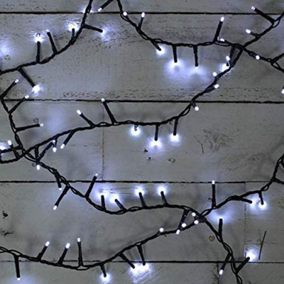 2000 LEDs Cool White Compact Lights Green Cable with 8 Effects Multifunction Auto Memory Indoor/Outdoor Christmas Home Decorations - 3