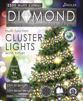 2000 Multi Colour Diamond Cluster LED 9' Time Smart