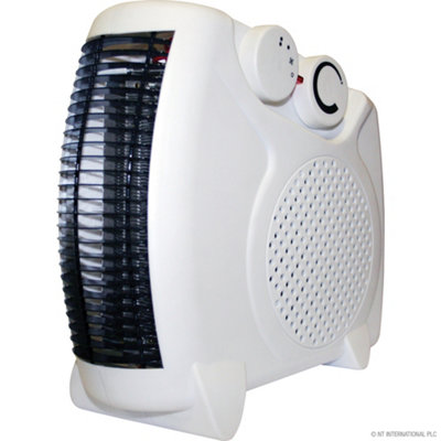 2000 Watts Thermo Fan Heater - 2 Heat Settings & Cool Blow, Thermostat, Thermal Auto Cut Off - 2kw - Overheat Protection White