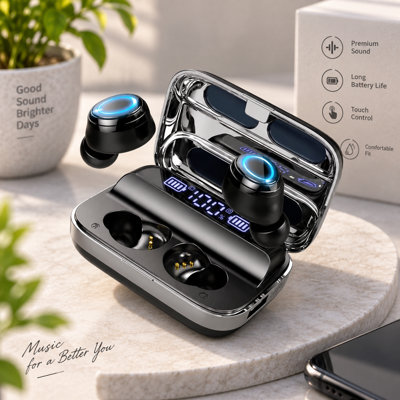 B&Q Bluetooth Wireless Tws Earphones - Mini In-Ear Pods For Smartphones
